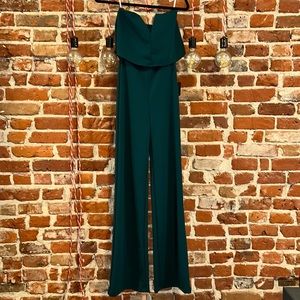 Lulu’s Strapless Dark green Jumpsuit